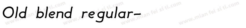 Old blend regular字体转换